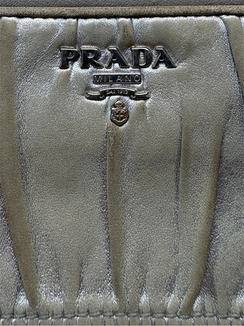 Prada Nappa Gaufre Zip Around Long Wallet